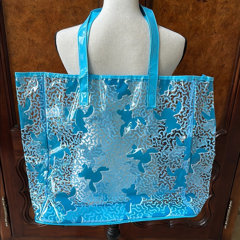 Disney Blue Stitch Clear Tote Bag NWOT